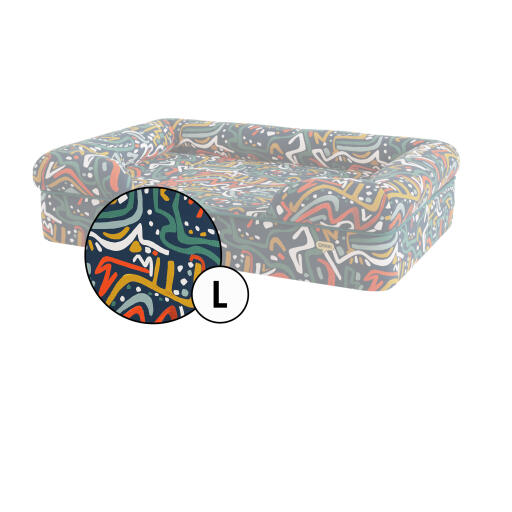 Grand couvre-lit pour chien en imprimé zoomies par Omlet.