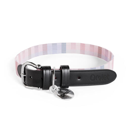 Grand collier pour chien en imprimé kaléidoscope prismatique multicolore par Omlet.