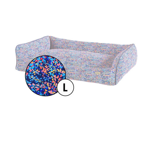 Couverture de lit pour chien en patterpaws neon print by Omlet.
