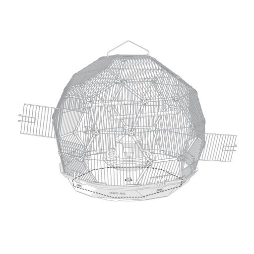 Geo cage à oiseaux - lot de 10 plateaux