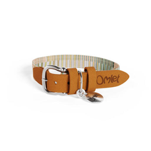 Omlet collier pour petit chien pawsteps naturel