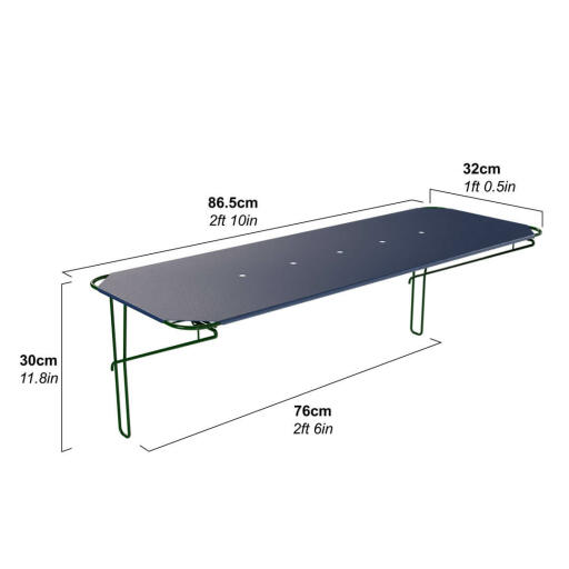 Dimensions de l'étagère extérieure étanche pour chats