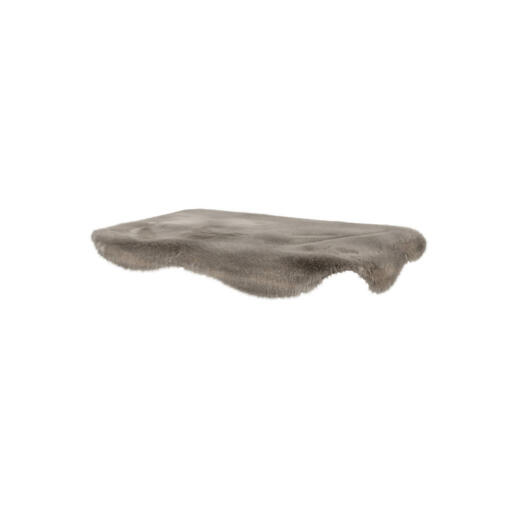 Peau de mouton beige moyen Topology topper pour lit de chien en mousse à mémoire de forme