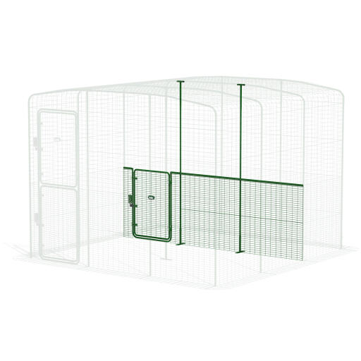 Walk in run partition low - 3 panneaux (vue de face)