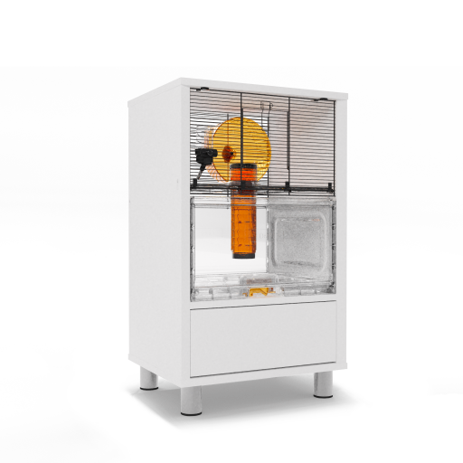 Cage à hamster blanche Qute avec rangement