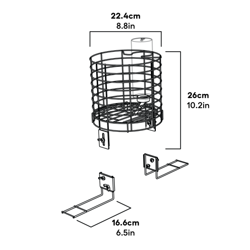Zippi dimensions du râtelier à foin en boîte (063.0011)