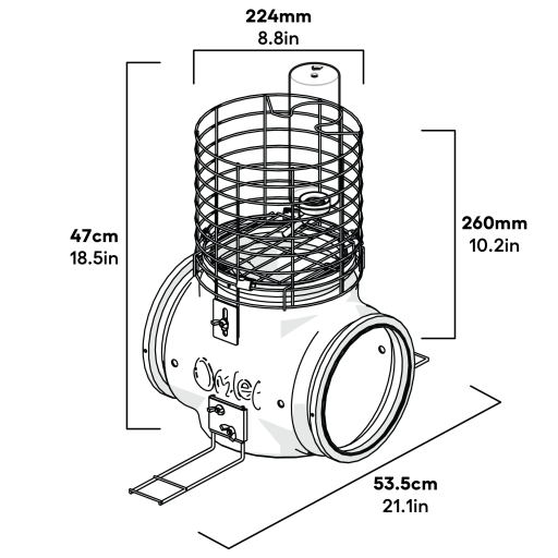 Zippi dimensions du râtelier à foin de la tour de guet (063.0011)