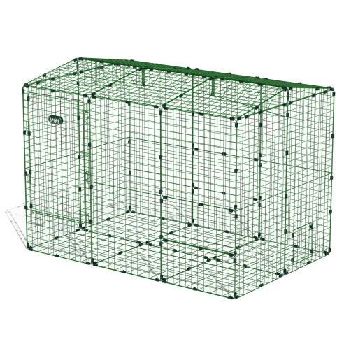 Zippi parc à lapins avec toit et grillage sous plancher - double hauteur