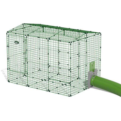 Zippi parc à lapins avec toit et grillage sous plancher - double hauteur