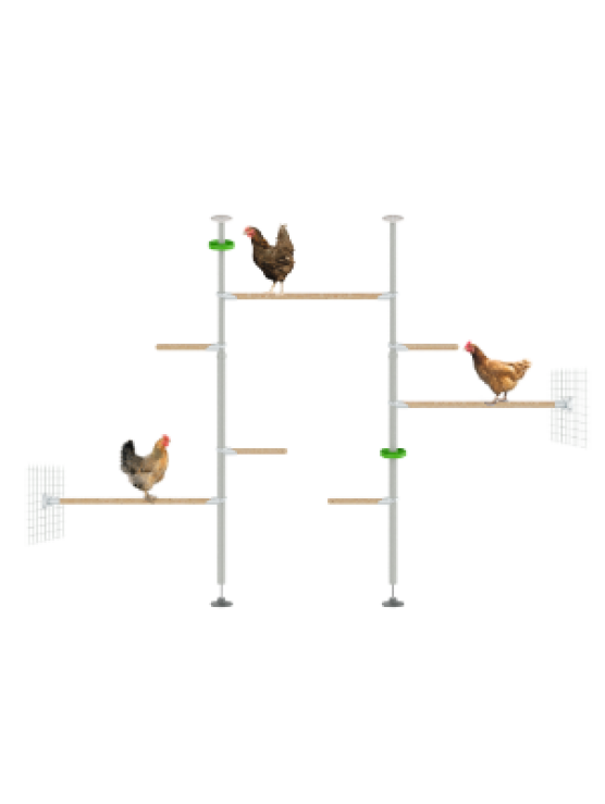 Perchoir pour poules PoleTree – Le kit Ultime – 1,70 - 2,15 m