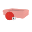 Omlet lit pour chien à traverses en mousse à mémoire de forme, grand modèle, rouge cerise Omlet lit pour chien à traverses en mousse à mémoire de forme, grand modèle, rouge cerise