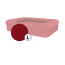 Omlet lit pour chien en mousse à mémoire de forme grand modèle en rouge merlot