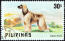 Un chien afghan sur un timbre philippin