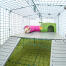 Omlet Zippi parc pour lapins avec Zippi plateformes, abri vert Zippi, Zippi tunnel de jeu et lapin