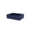 Un lit pour chien en mousse à mémoire de forme bleu foncé. Un lit pour chien en mousse à mémoire de forme bleu foncé.