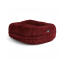 Omlet Lux ury super soft donut cat bed in ruby red colour