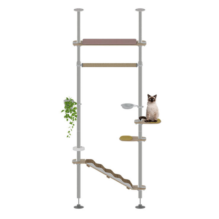 Arbre à chat d’extérieur Freestyle – Le kit Artiste– 2,15 m à 2,60 m