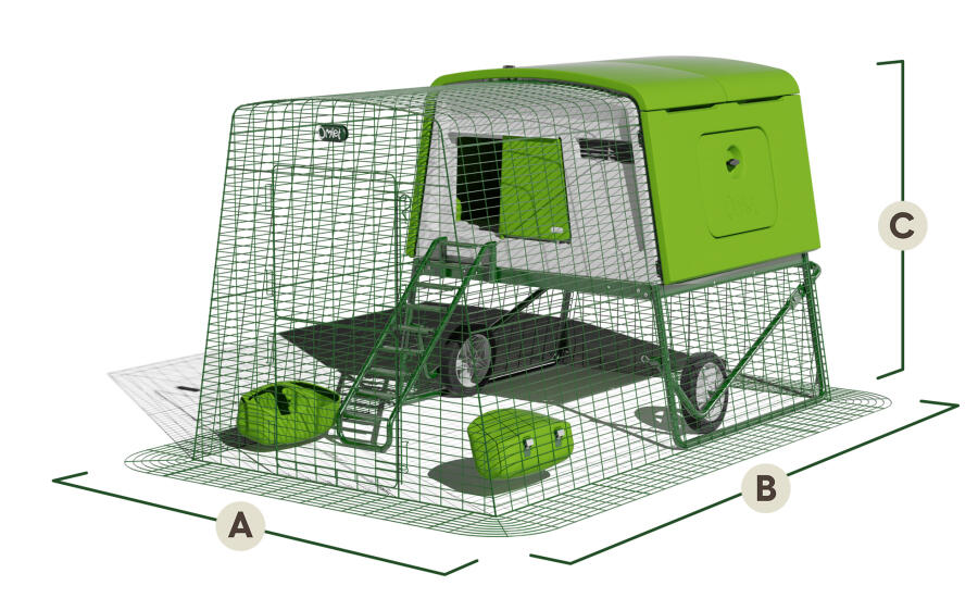 Eglu Cube avec un parcours de 2m dimensions uk & eu