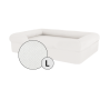 Omlet lit pour chien en mousse à mémoire de forme, grand modèle, blanc meringue