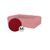 Omlet lit pour chien moyen en mousse à mémoire de forme en rouge merlot