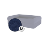 Omlet lit pour chien moyen en mousse à mémoire de forme en bleu nuit