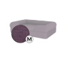 Omlet lit pour chien moyen en mousse à mémoire de forme en violet prune