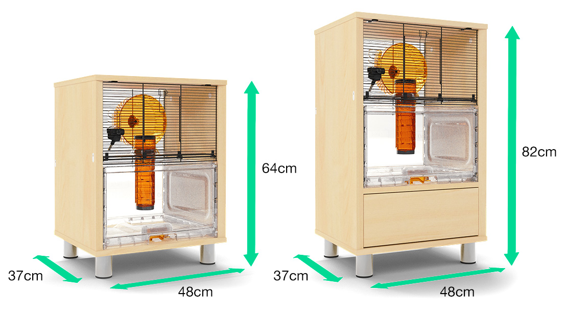cage-qute-omlet-avec-rangement-dimensions