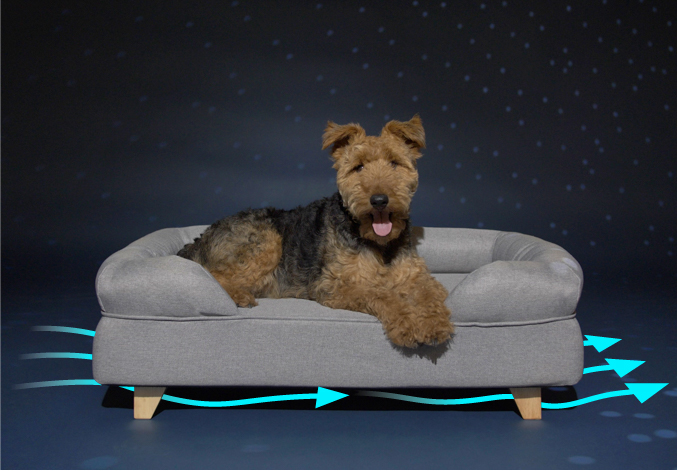 Tissu de haute qualité avec motifs géométriques / Panier moelleux pour chien / housse pour panier chien