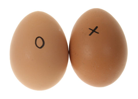 You can mark each egg with a pencil or permanent marker pen