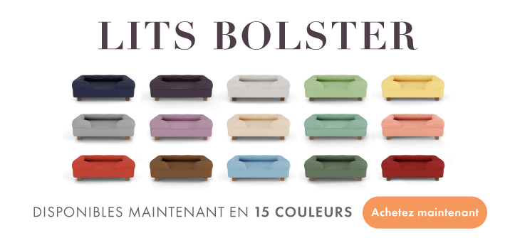 Lit Bolster pour chien en mousse à mémoire de forme