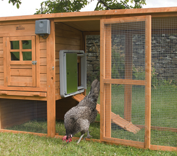The Autodoor is compatible with all kinds of wooden chicken coop