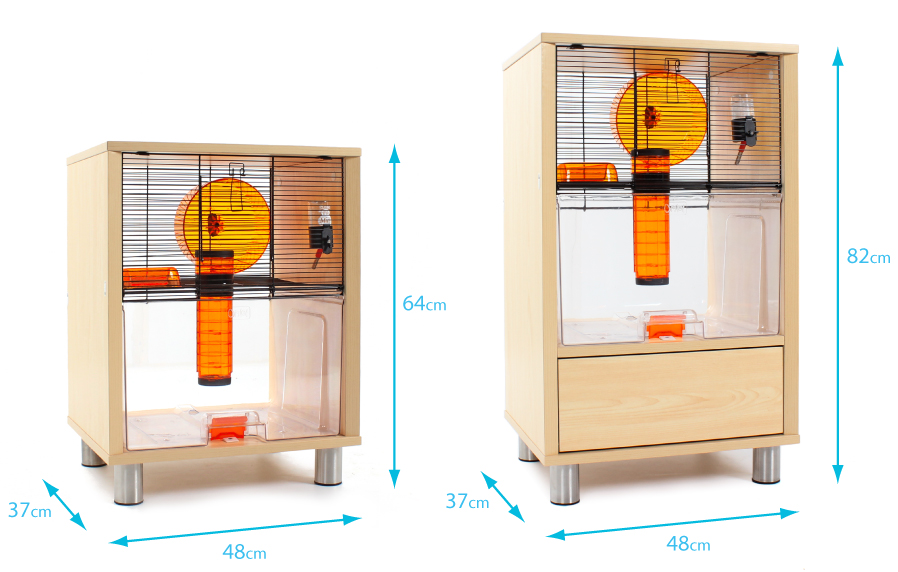 cage-qute-omlet-avec-rangement-dimensions.